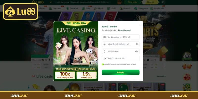 Quy trình đăng ký Lu88 hoàn chỉnh với 3 bước chi tiết