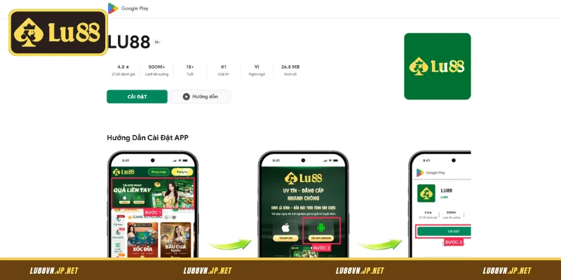 Quy trình thực hiện tải app Lu88 cho các thiết bị Android