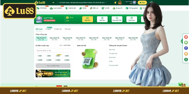 Ưu điểm vượt trội khi nạp tiền Lu88